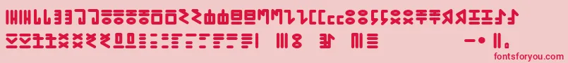 More about GENР RICA PRIMITIVA 01 Font GENР RICA PRIMITIVA 01 Font – Red Fonts on Pink Background